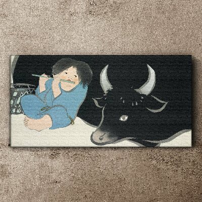 Obraz Canvas Abstrakcie chlapec zviera