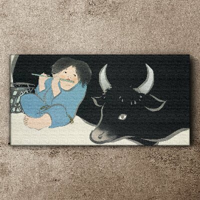 Obraz Canvas Detstvo s dobytkom