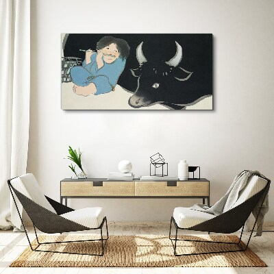 Obraz Canvas Detstvo s dobytkom