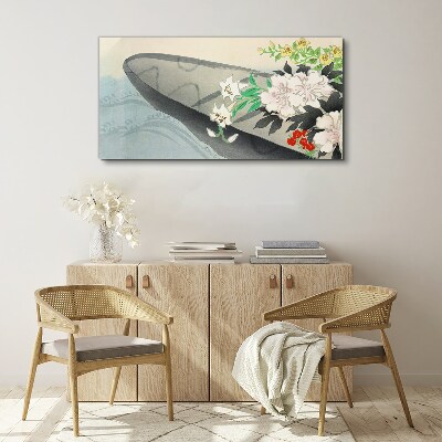 Obraz Canvas Kvetinová loď na pokojnej vode