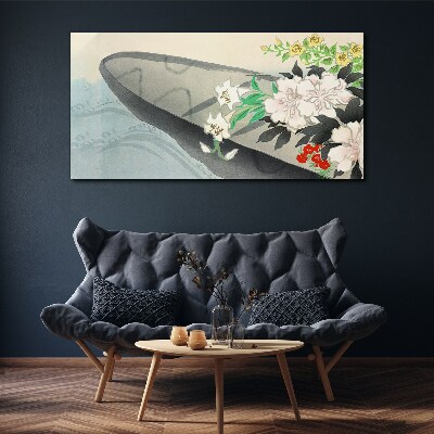 Obraz Canvas Kvetinový čln kvety voda
