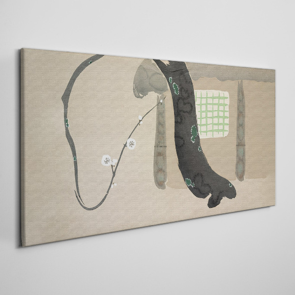 Obraz Canvas Zelená vetva v minimalistickom štýle