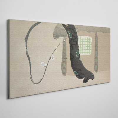 Obraz Canvas Zelená vetva v minimalistickom štýle