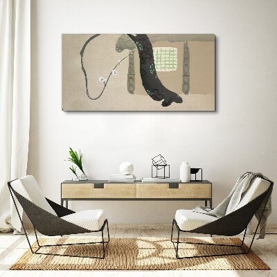 Obraz Canvas Zelená vetva v minimalistickom štýle
