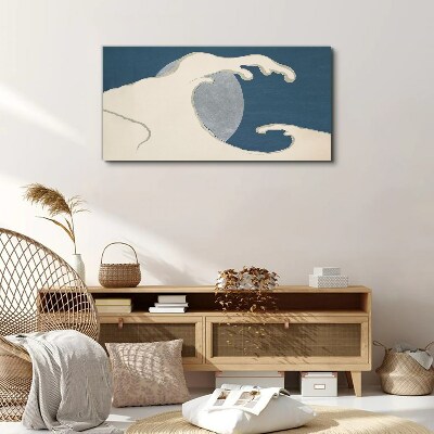 Obraz Canvas Night Moon More vlny