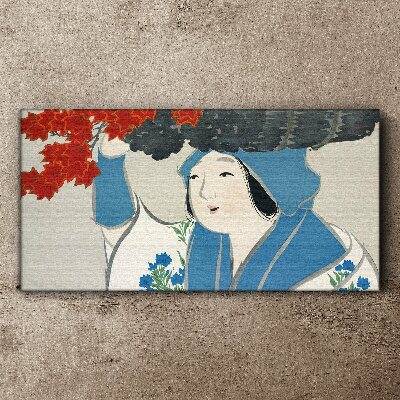 Obraz Canvas Ženy Kimono listy