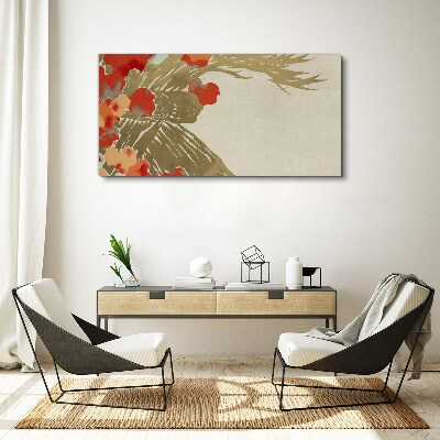 Obraz Canvas Kvetinový motív v teplých odtieňoch