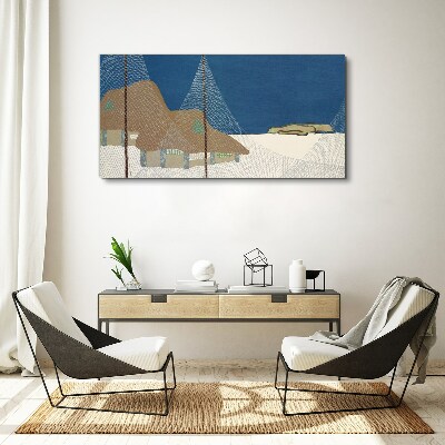 Obraz Canvas Abstrakcia Obloha snehovej chaty