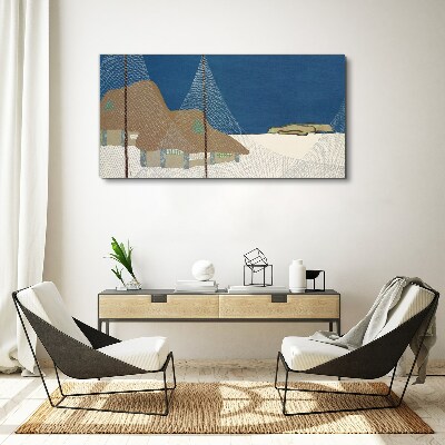 Obraz Canvas Abstraktná krajina so sieťovinou