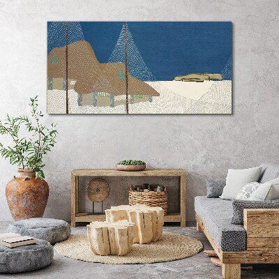 Obraz Canvas Abstrakcia Obloha snehovej chaty