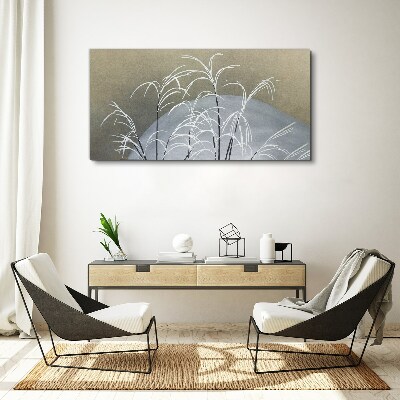 Obraz Canvas Zimné trávy na pozadí hôr