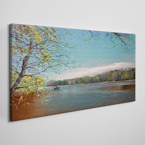 Obraz Canvas Pokojná krajina pri rieke