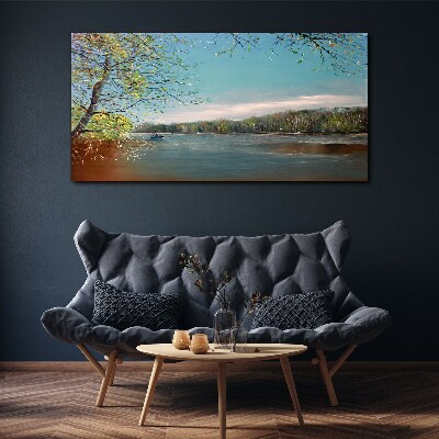 Obraz Canvas Pokojná krajina pri rieke
