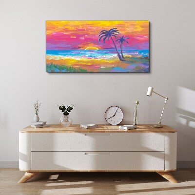 Obraz Canvas Tropický západ slnka nad morom