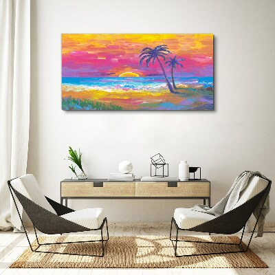 Obraz Canvas Tropický západ slnka nad morom