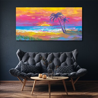 Obraz Canvas Tropický západ slnka nad morom