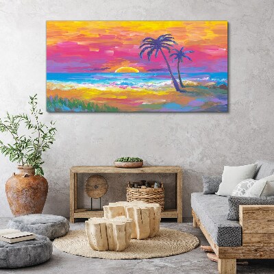 Obraz Canvas Tropický západ slnka nad morom