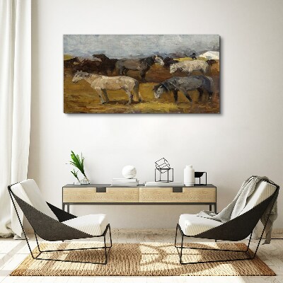 Obraz Canvas Pastierska krajina s koňmi