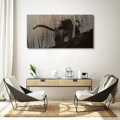 Obraz Canvas Čierny panter a tajomná postava