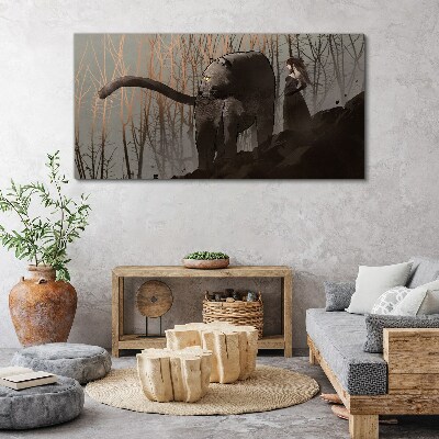 Obraz Canvas Čierny panter a tajomná postava