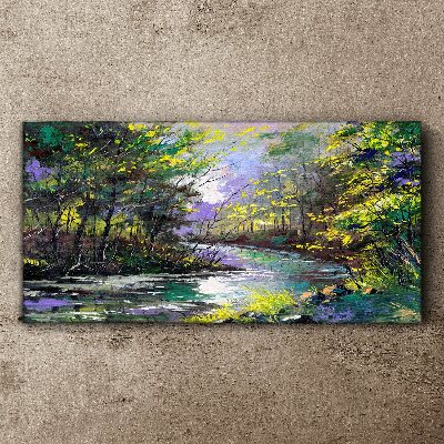 Obraz Canvas Maľovanie lesných riek