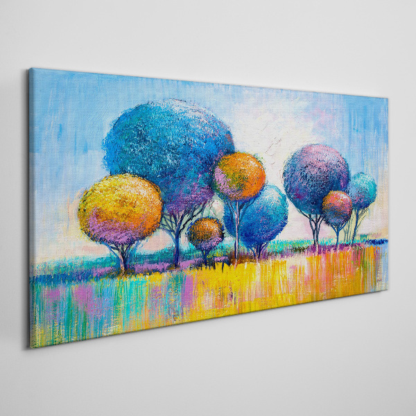 Obraz Canvas Farebné stromy v letnom slnku