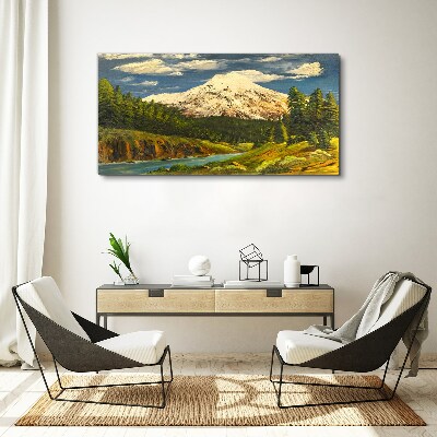 Obraz Canvas Horská krajina s riekou