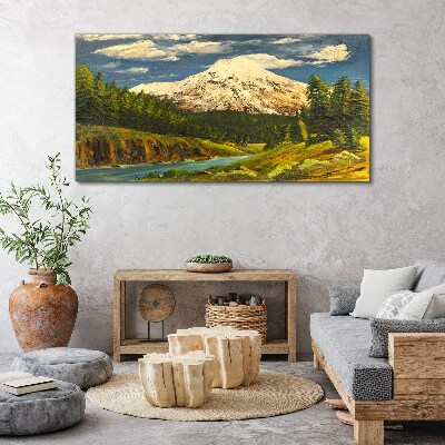 Obraz Canvas Horská krajina s riekou