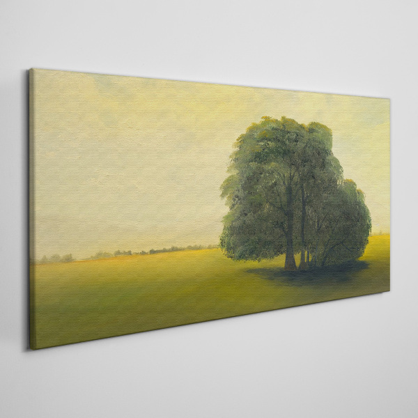 Obraz Canvas Maľovanie stromov obloha poľa