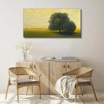 Obraz Canvas Pokojná krajina so stromom