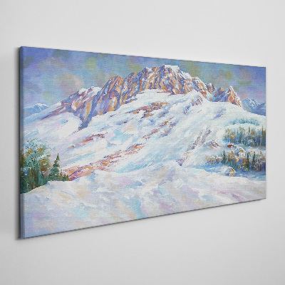 Obraz Canvas Zimná horská krajina