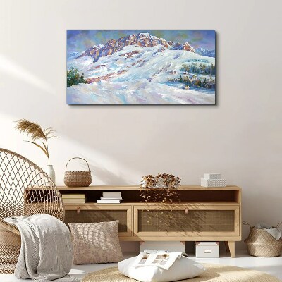 Obraz Canvas Zimná horská krajina