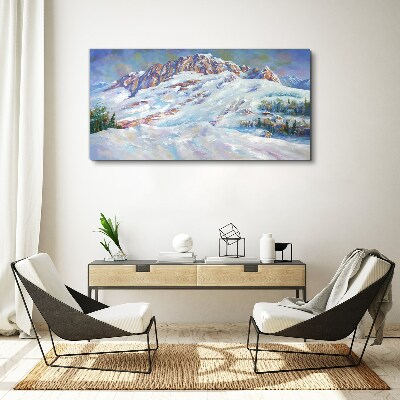 Obraz Canvas Zimná horská krajina