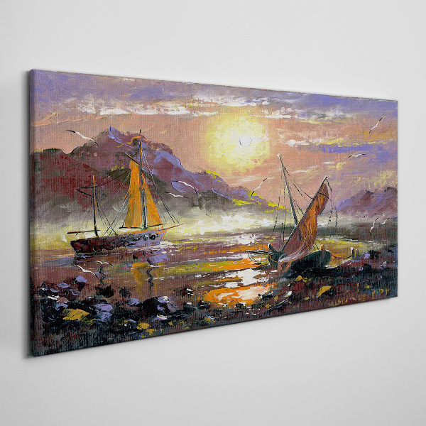 Obraz Canvas Západ slnka nad morom