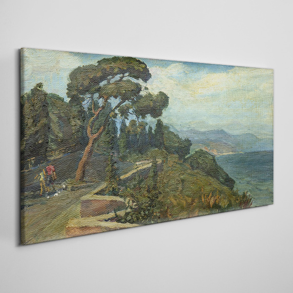 Obraz Canvas Prímorská krajina so stromom