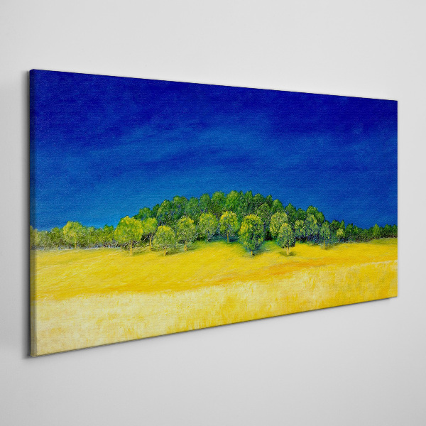 Obraz Canvas Zlaté polia pod modrou oblohou
