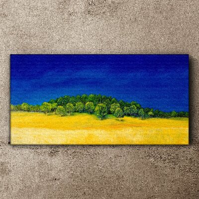Obraz Canvas Zlaté polia pod modrou oblohou