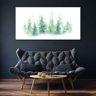 Obraz Canvas Zelená lesná hmla