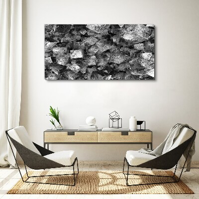 Obraz Canvas Abstraktné kocky v monochromatických tónoch