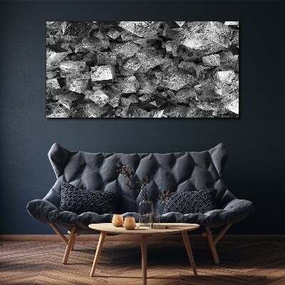Obraz Canvas Abstraktné kocky v monochromatických tónoch