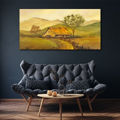 Obraz Canvas Ráno pokojná vidiecka krajina