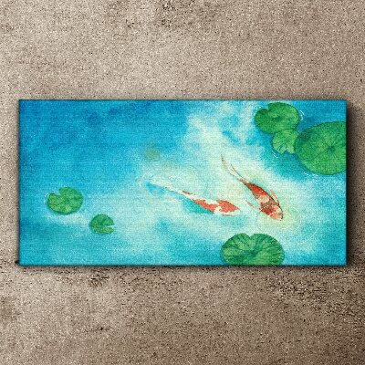 Obraz Canvas Koi v modrej vode