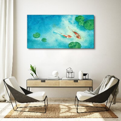 Obraz Canvas Koi v modrej vode