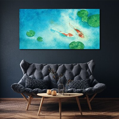 Obraz Canvas Koi v modrej vode
