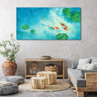 Obraz Canvas Maľovanie zvierat ryby Koi