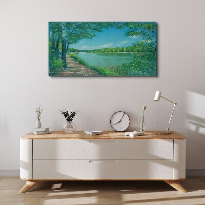 Obraz Canvas Pokojná cesta pri vode