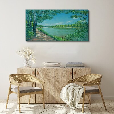 Obraz Canvas Pokojná cesta pri vode