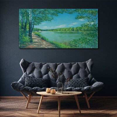 Obraz Canvas Pokojná cesta pri vode