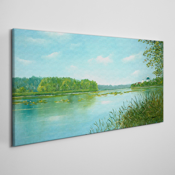 Obraz Canvas Pokojná krajina pri vode