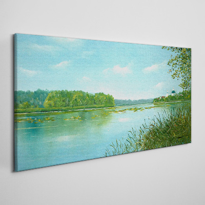 Obraz Canvas Pokojná krajina pri vode